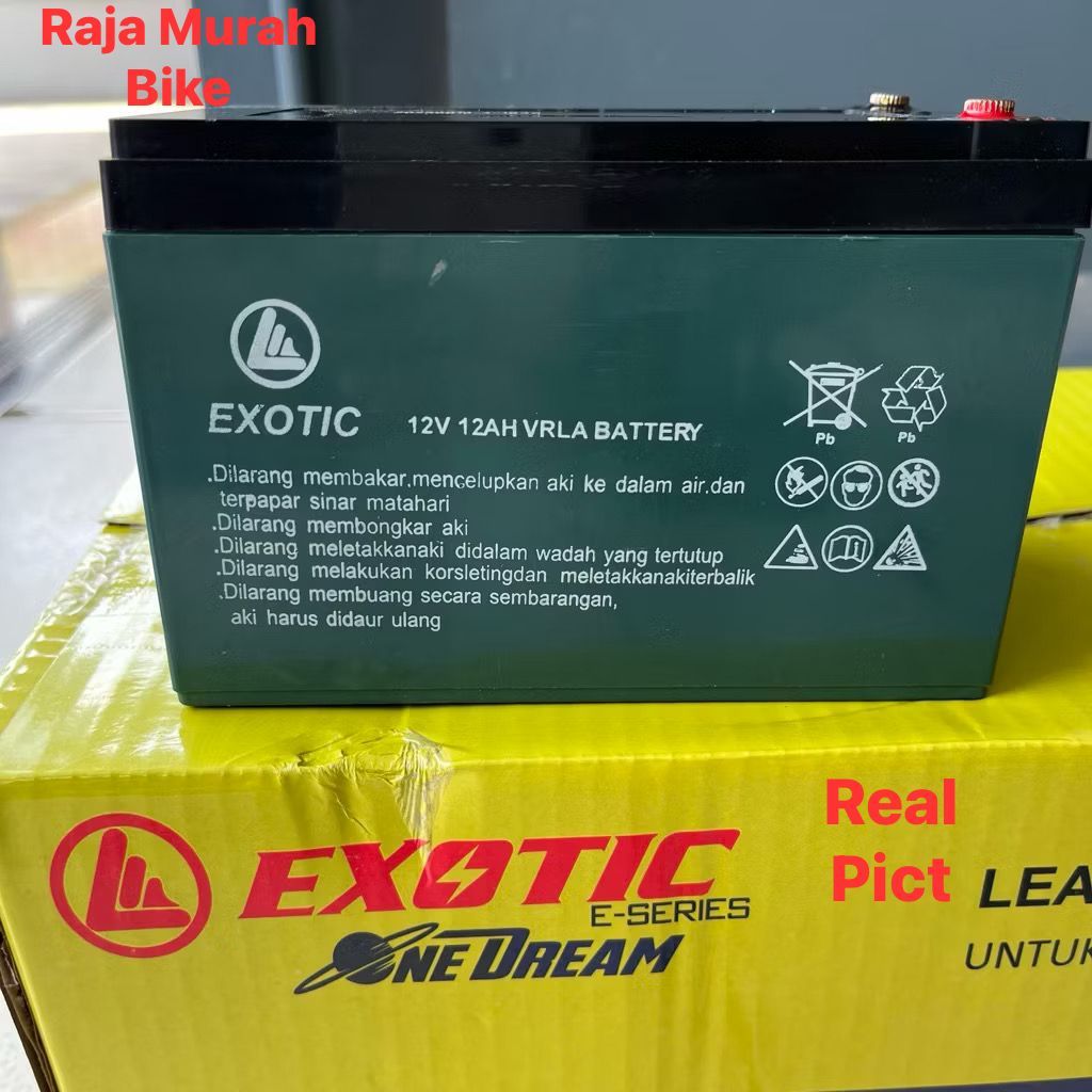 Aki sepeda listrik 12AH exotic pacific syte chilwee Cocok untuk semua sepeda listrik 48v 12 AH 500watt