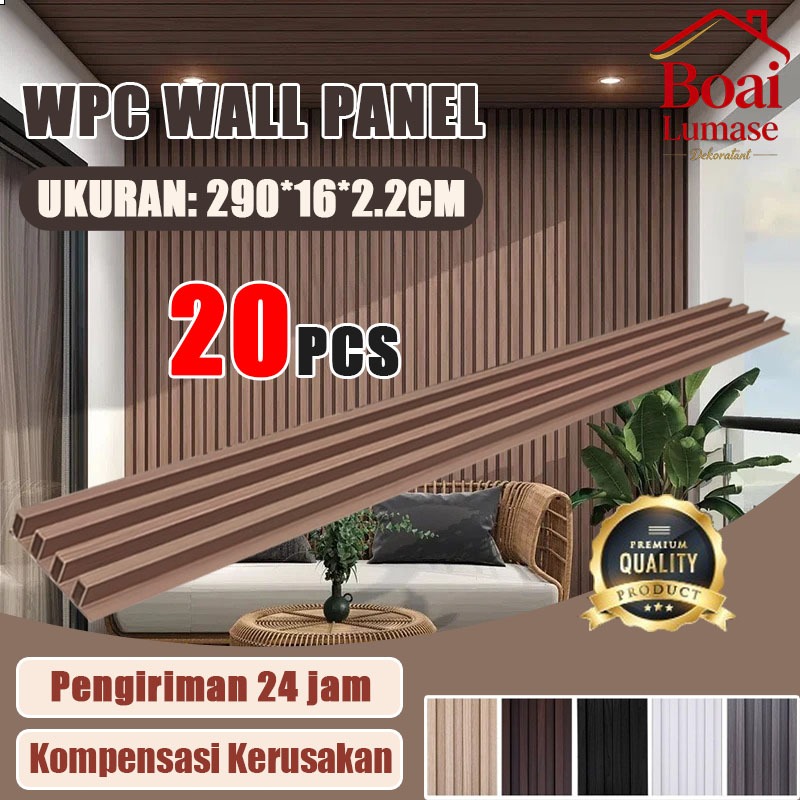 Jual 20PCS Wood Panel [2.9Meter*16Cm] Dekorasi Dinding Barang spot wpc ...