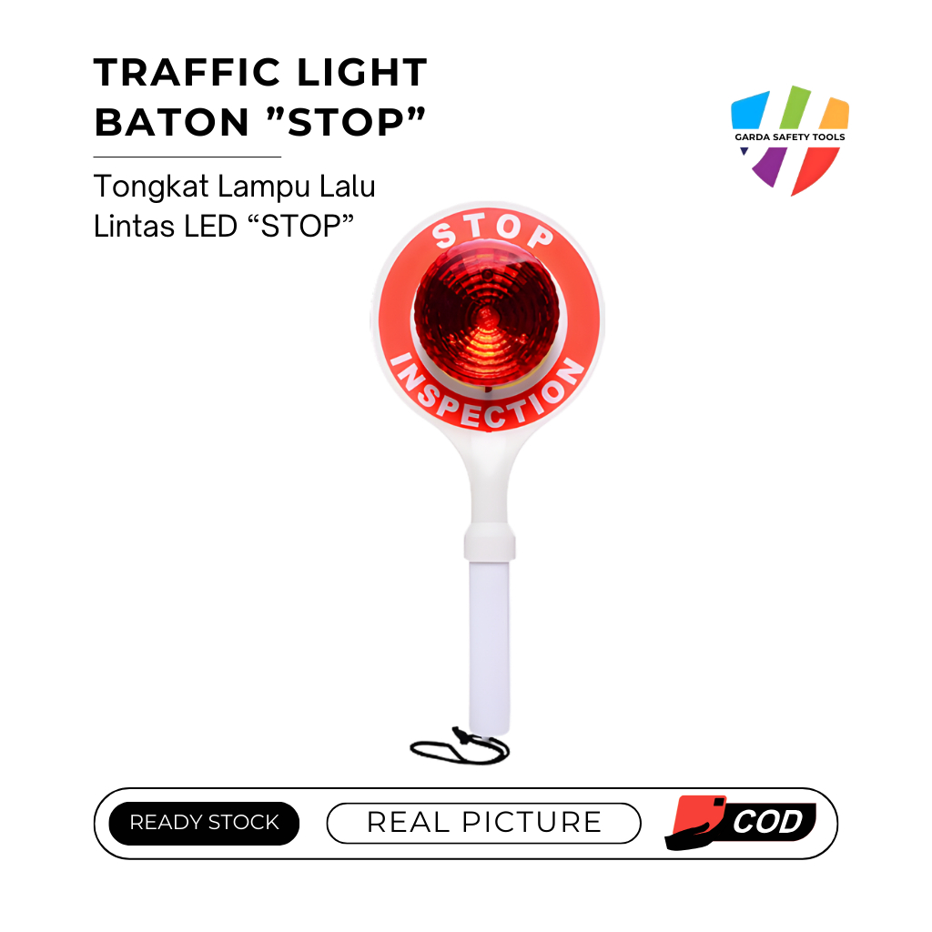 Jual Traffic Baton LED Rambu STOP INSPECTION - Tongkat Lampu Lalu ...