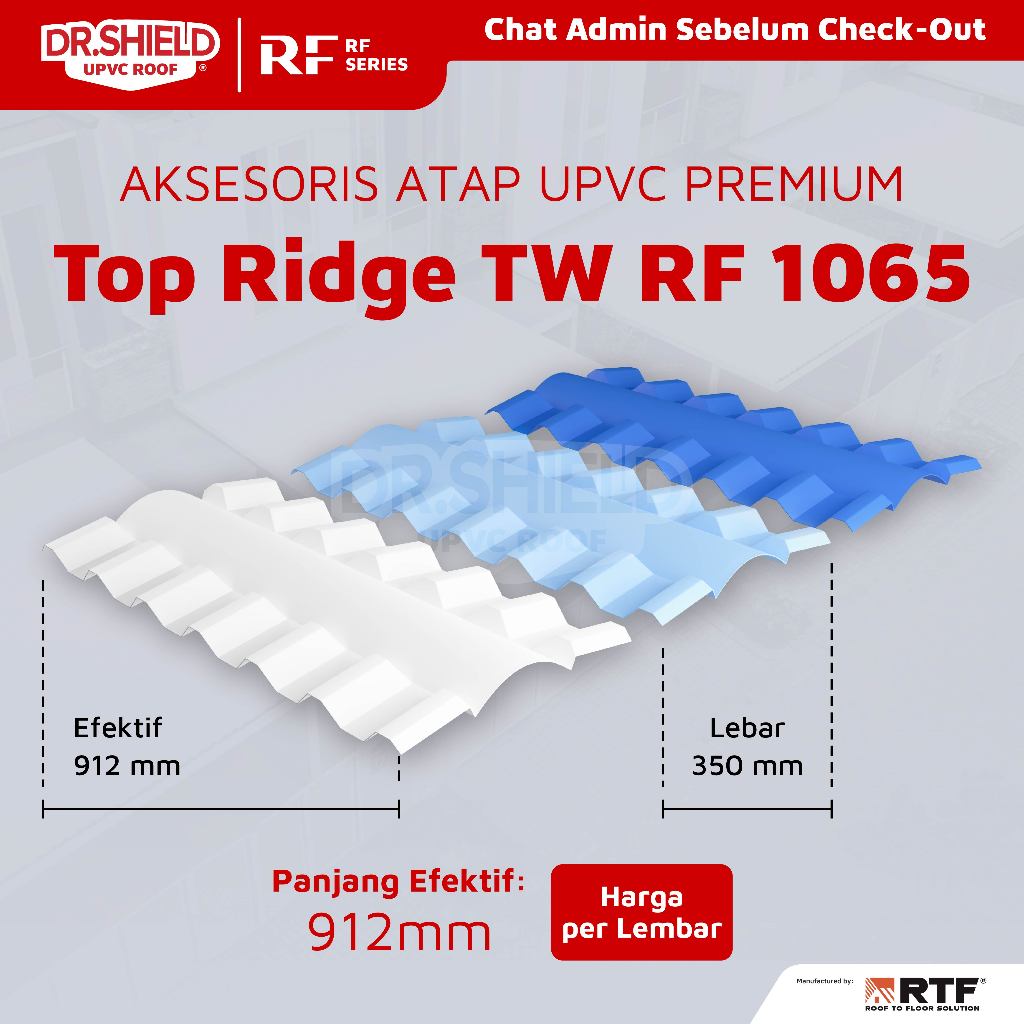 Jual Atap UPVC DR.SHIELD - Top Ridge TW RF 1065 Aksesoris tipe bulat ...
