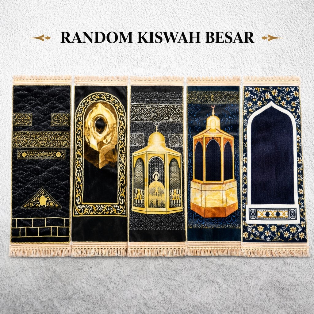 Sajadah Turki Premium Tebal Kiswah Empuk Antislip Warna Cream