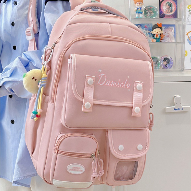 Jual Ransel Sekolah Lucu Gaya Kampus dengan Kapasitas Besar, Tas ...