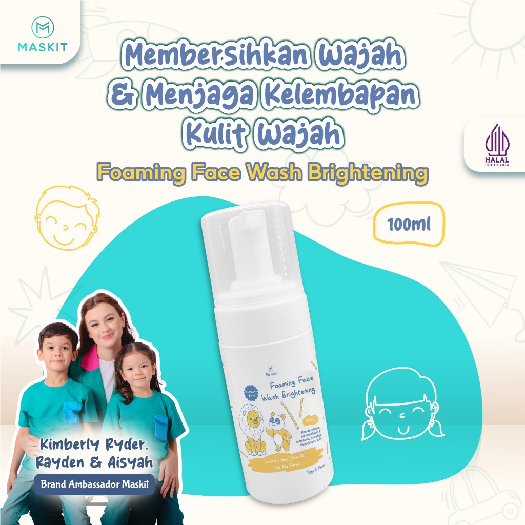 Jual Maskit Kids & Baby Foaming Face Wash Brightening - Sabun Cuci Muka ...