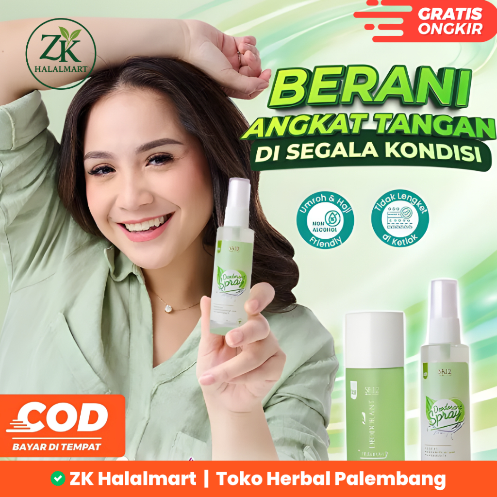 Jual PROMO DEODORANT SPRAY REGULER HERBAL NON ALKOHOL ATASI BAU BADAN ...