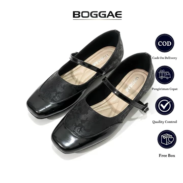 Sepatu Flatshoes Wanita Aesthetic Nyaman Model Tali Gesver Shimmer