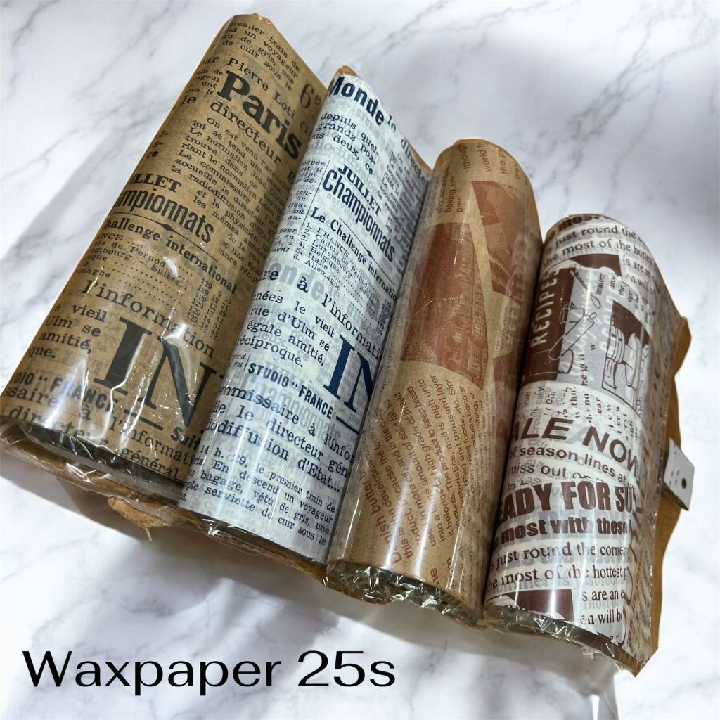 Jual Foodwrap Kertas Roti 18x18 Motif isi 25pc / waxpaper Kertas ...