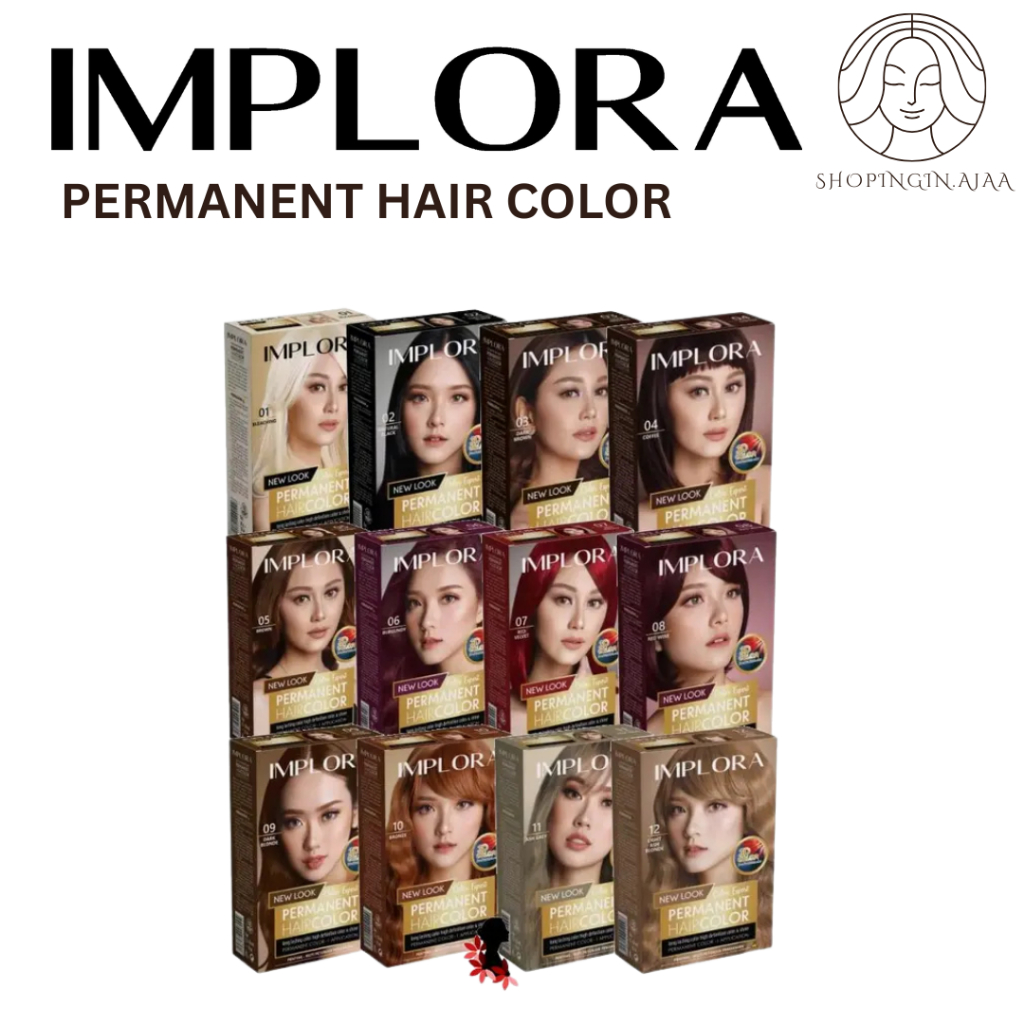Jual IMPLORA New Permanent Hair Color / Cat Rambut Perwarna Bleaching ...
