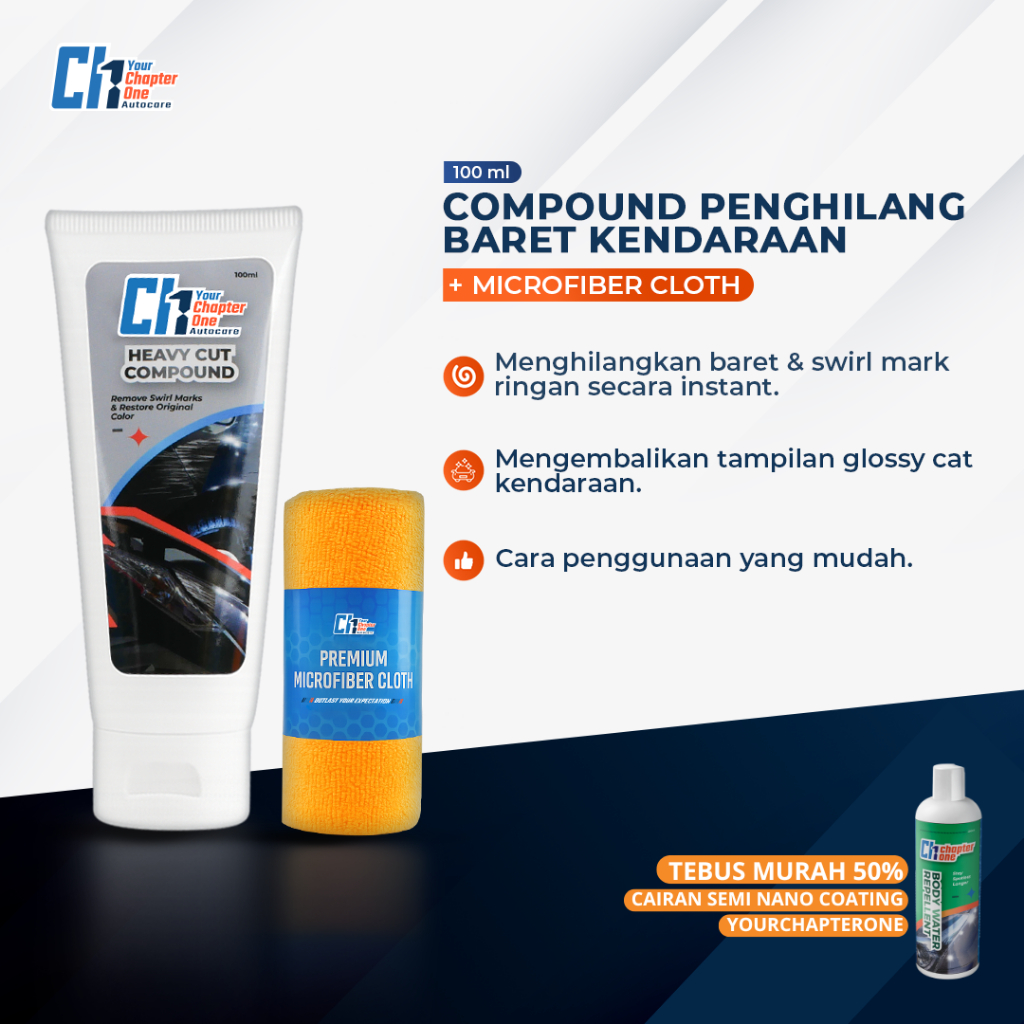 Jual Yourchapterone Compound Scratch Remover Penghilang Baret Body Cat ...