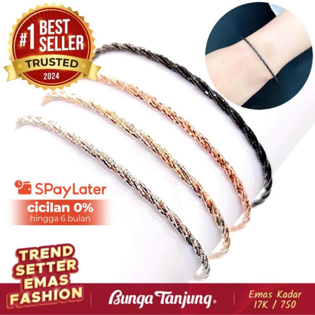 GELANG CHOKER ELEZTRA EMAS 17K BUNGA TANJUNG GOLD
