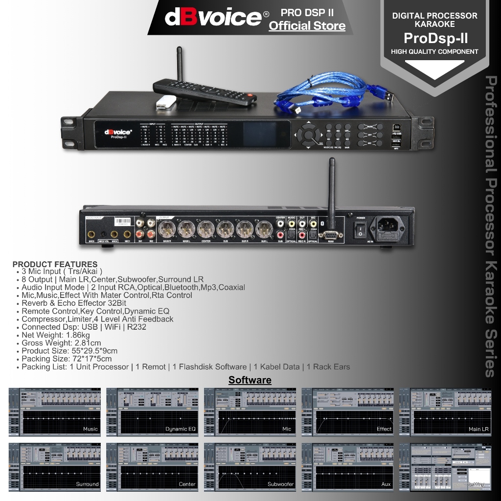 Jual Professional Digital Processor Karaoke dBvoice ProDsp II | Shopee ...