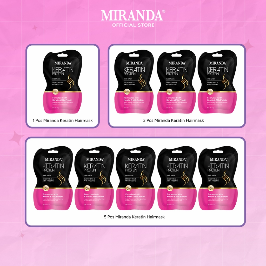 Jual Miranda Keratin Protein Hair Mask / Masker Sachet 30gr | Rambut ...