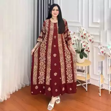Tamala Dress Jumbo Rayon Premium Daster Super Jumbo Nyaman Untuk Busui