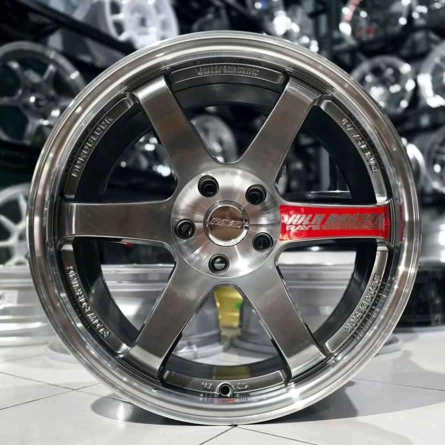 Jual velg racing te37 sl r18 hyper black lips polis lebar 8,5 velg ...