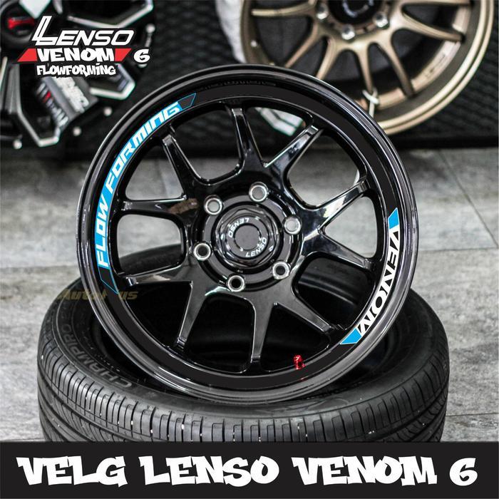 Jual Sticker Velg Lenso Venom 6 Set 4 Tahan Air Panas sticker mobil ...