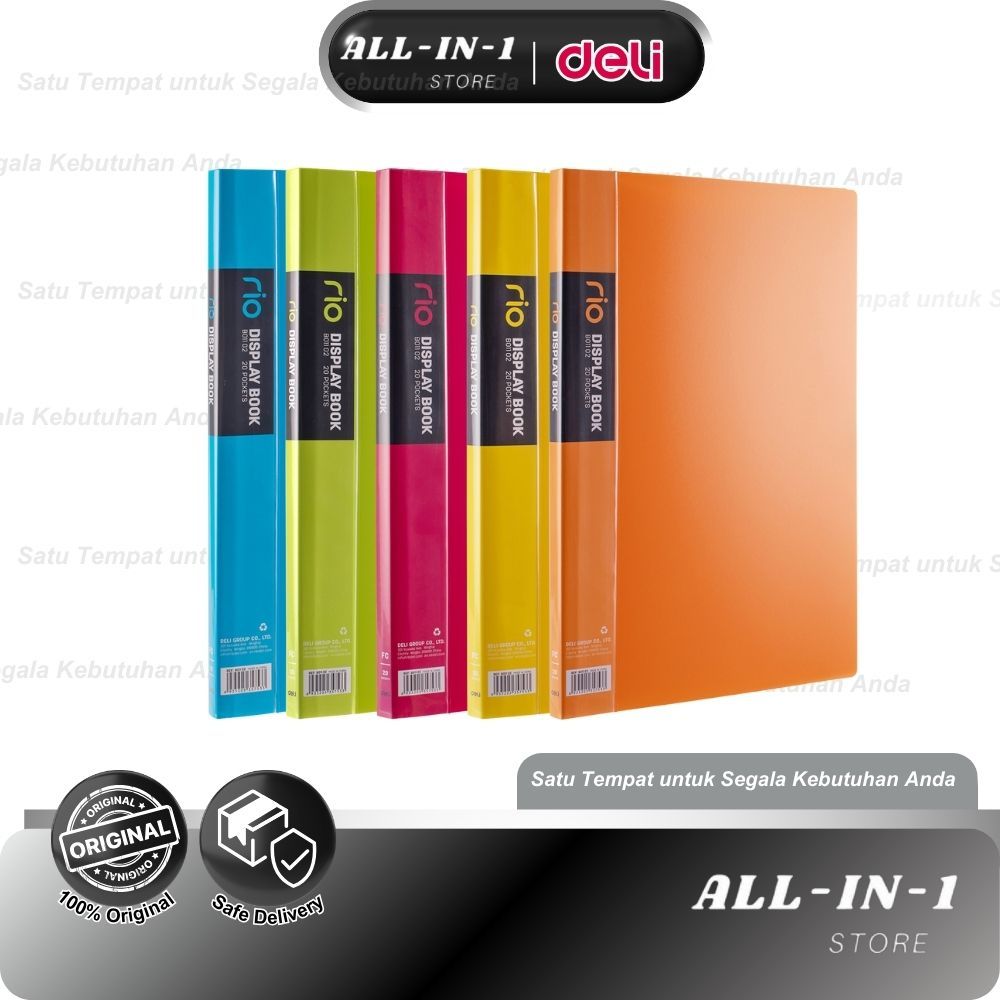 Jual Deli Display Book / Clear Holder- Seri Rio FC 40P Bahan Plastik PP ...