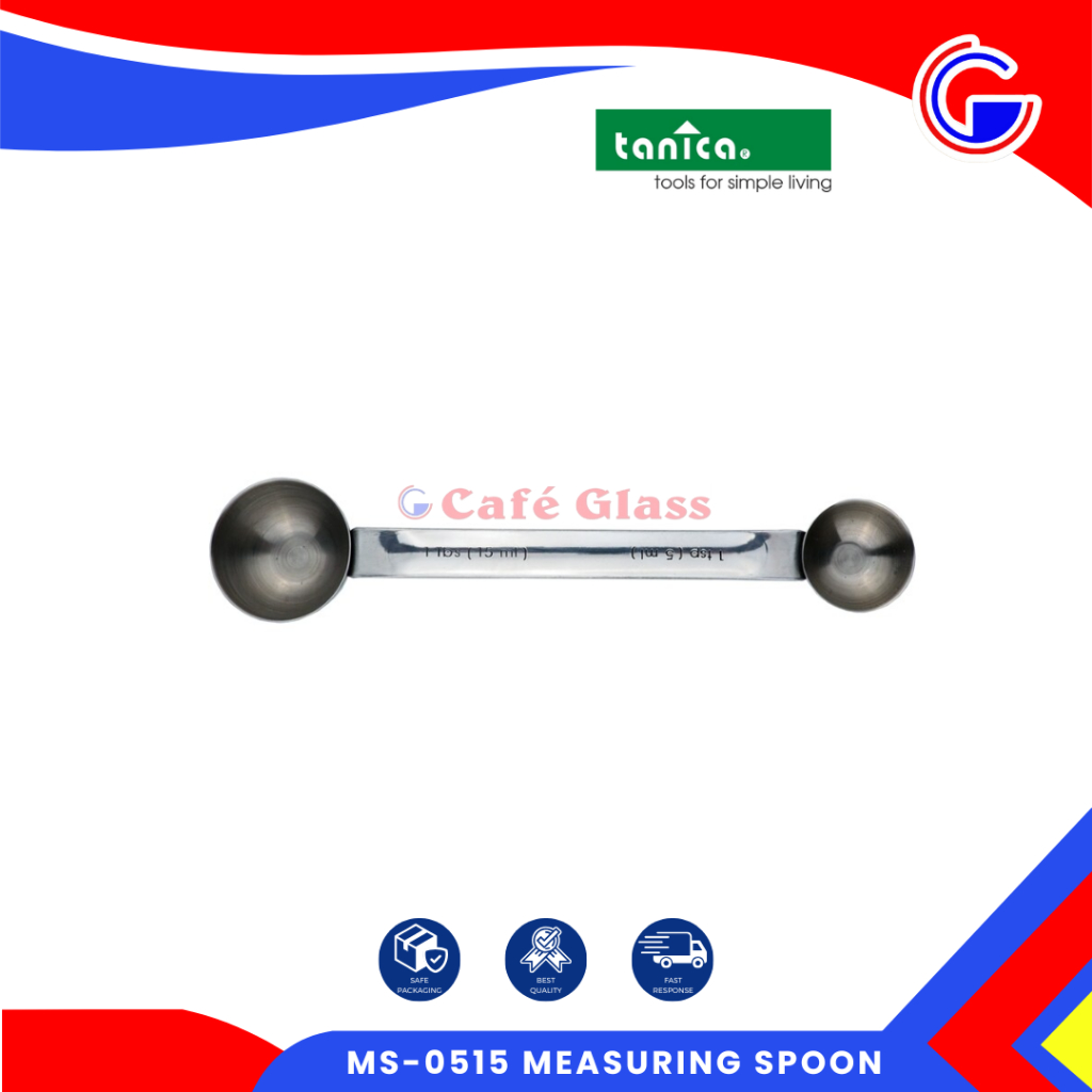 Ms-0515 Tanica Measuring Spoon 5Ml & 15Ml - Sendok Takar Stainless Double 1Tbsp & 1Tsp