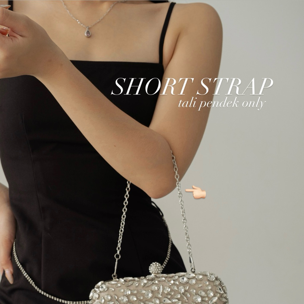Jual TALI PENDEK RANTAI ONLY - short strap tas - clutch - silver - gold ...