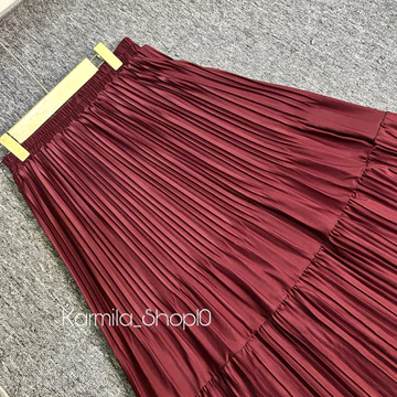 Aileen Pleated Skirt BB Premium Rok Panjang Wanita Maxi Plisket Bb Fit To Xxl