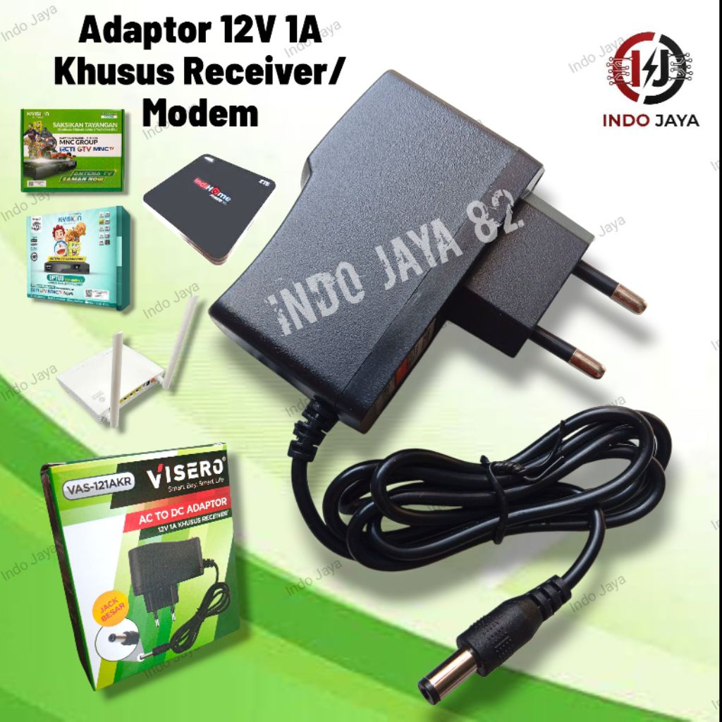 Jual Adaptor 12V 1A Khusus Receiver Adaptor Modem Adaptor ZTE Adaptor K ...