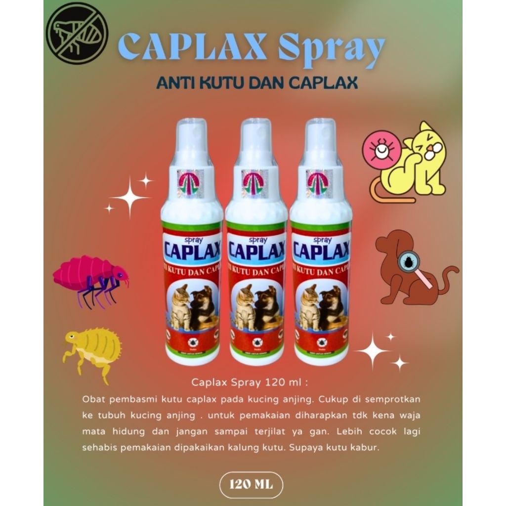 Jual Caplax Spray 120ml, Anti Kutu Dan Caplak Pada Kucing dan Anjing ...