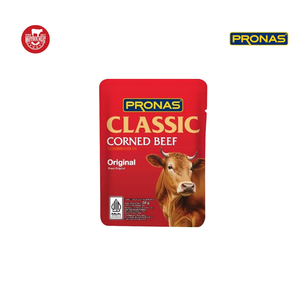 Jual PRONAS Corned Beef Sachet Original 50gr - Brothermeatshop | Shopee ...
