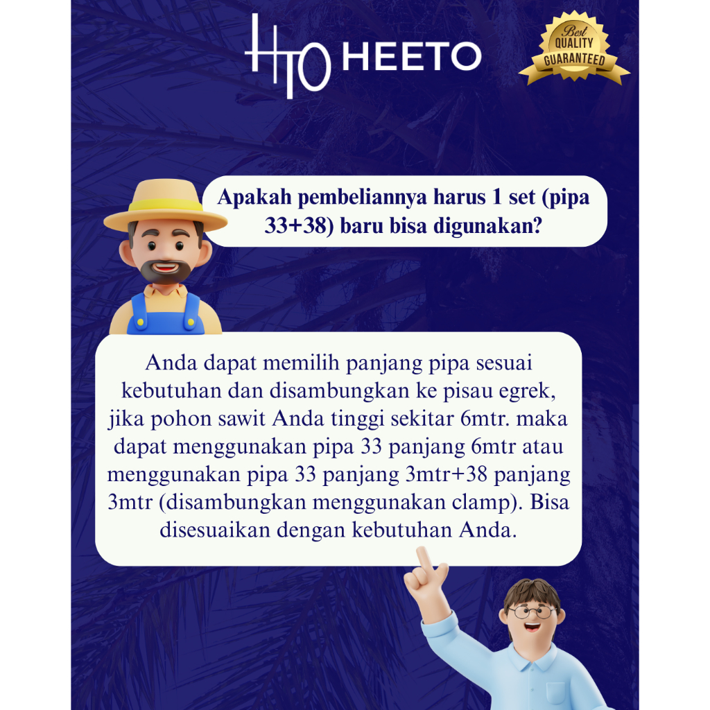 Jual [HEETO] Pipa Egrek Sawit, Galah Sawit (Grip) Aluminium Ukuran 33mm ...