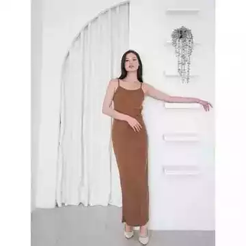 New Maxi Long Dress Casual Party Korean Style Bodycon Long Dress Tanktop Maxi Slim Fit