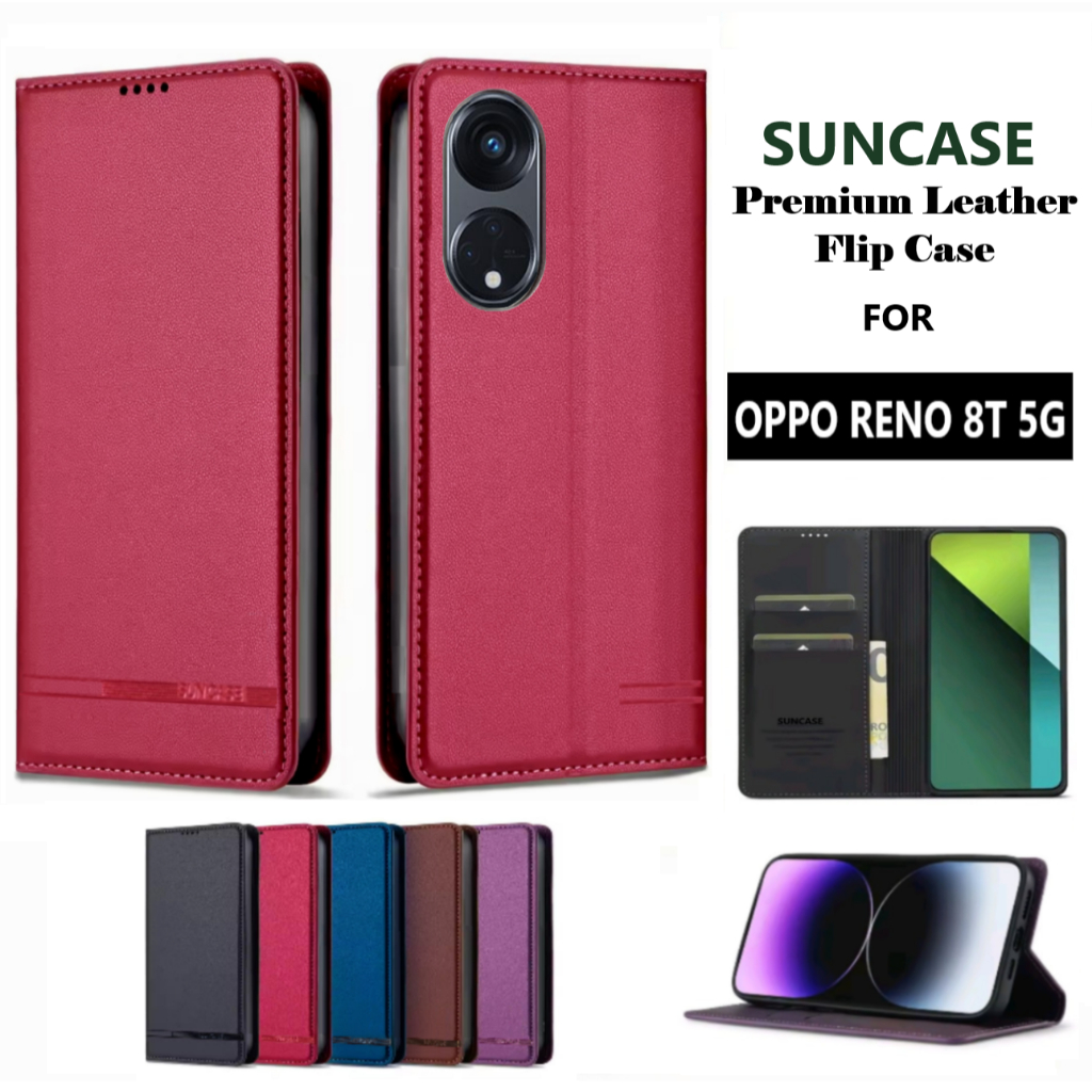 BAIDIYU Cover per Oppo Reno 8, Funzione cavalletto, Custodia a portafoglio in pelle PU di lusso Flip Folio Cover, Slot per schede, Cover per Oppo Reno 8.(Blu