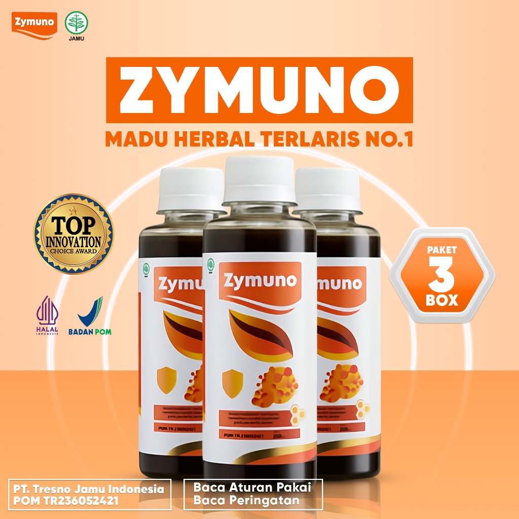 Zymuno [3 Botol] - Memelihara Kesehatan dan Daya Tahan Tubuh Penderita Kanker | Madu Herbal Terlaris
