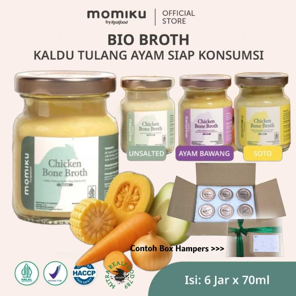 Jual Realfood Momiku Bio Broth , Chicken Bone Broth ( Kaldu Tulang Ayam ...