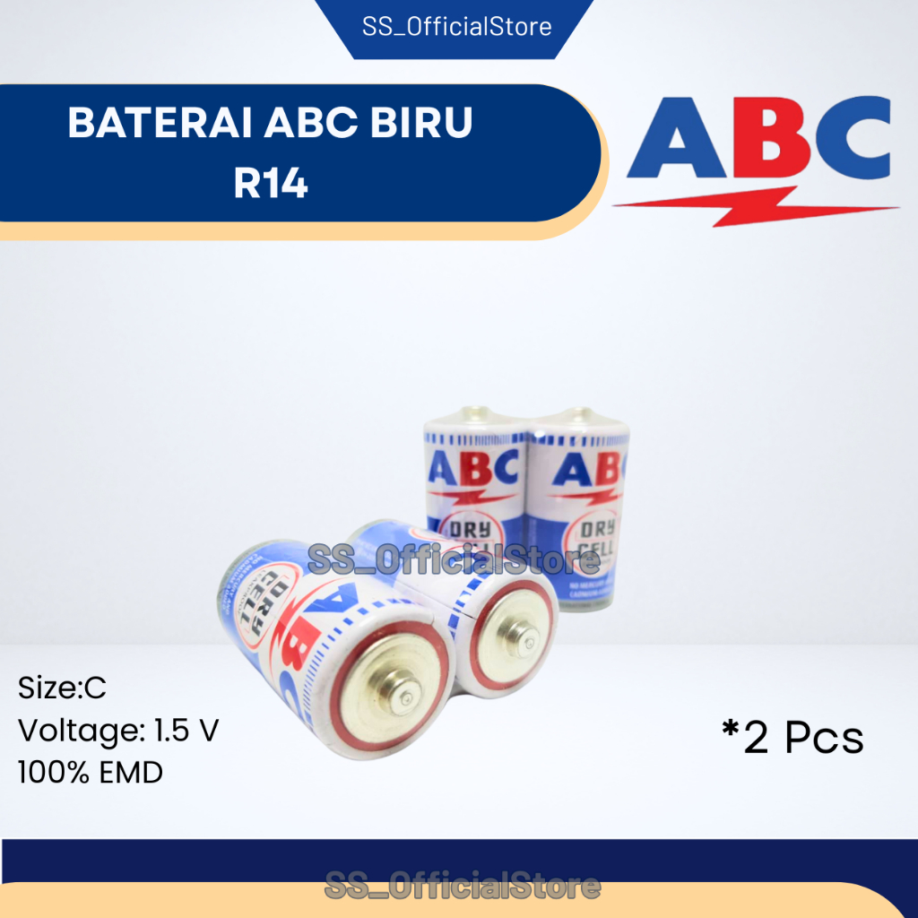 Jual Baterai ABC R14C Biru 2 Pcs - Tahan Lama, Aman, dan Praktis untuk ...
