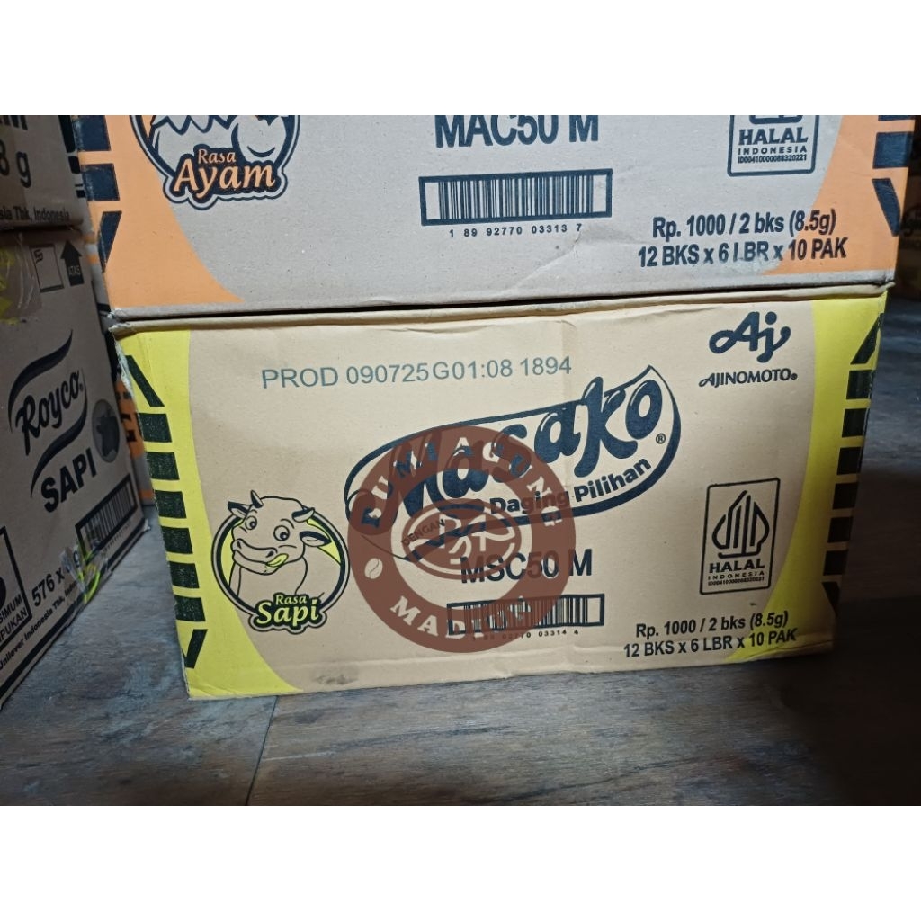 Jual Masako Sapi Renteng kemasan 1 karton isi 6 pack (1 pack isi 10 ...