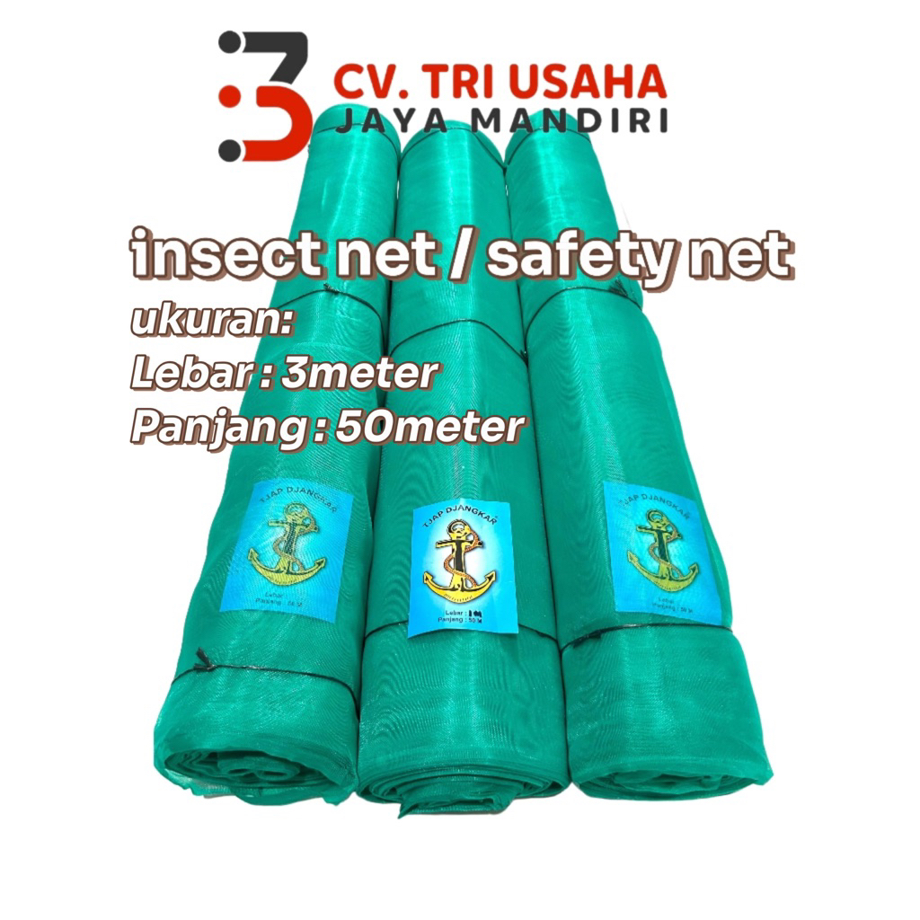 Jual JARING INSECT NET / SAFETY NET CAP DJANGKAR Lebar 3meter Panjang ...