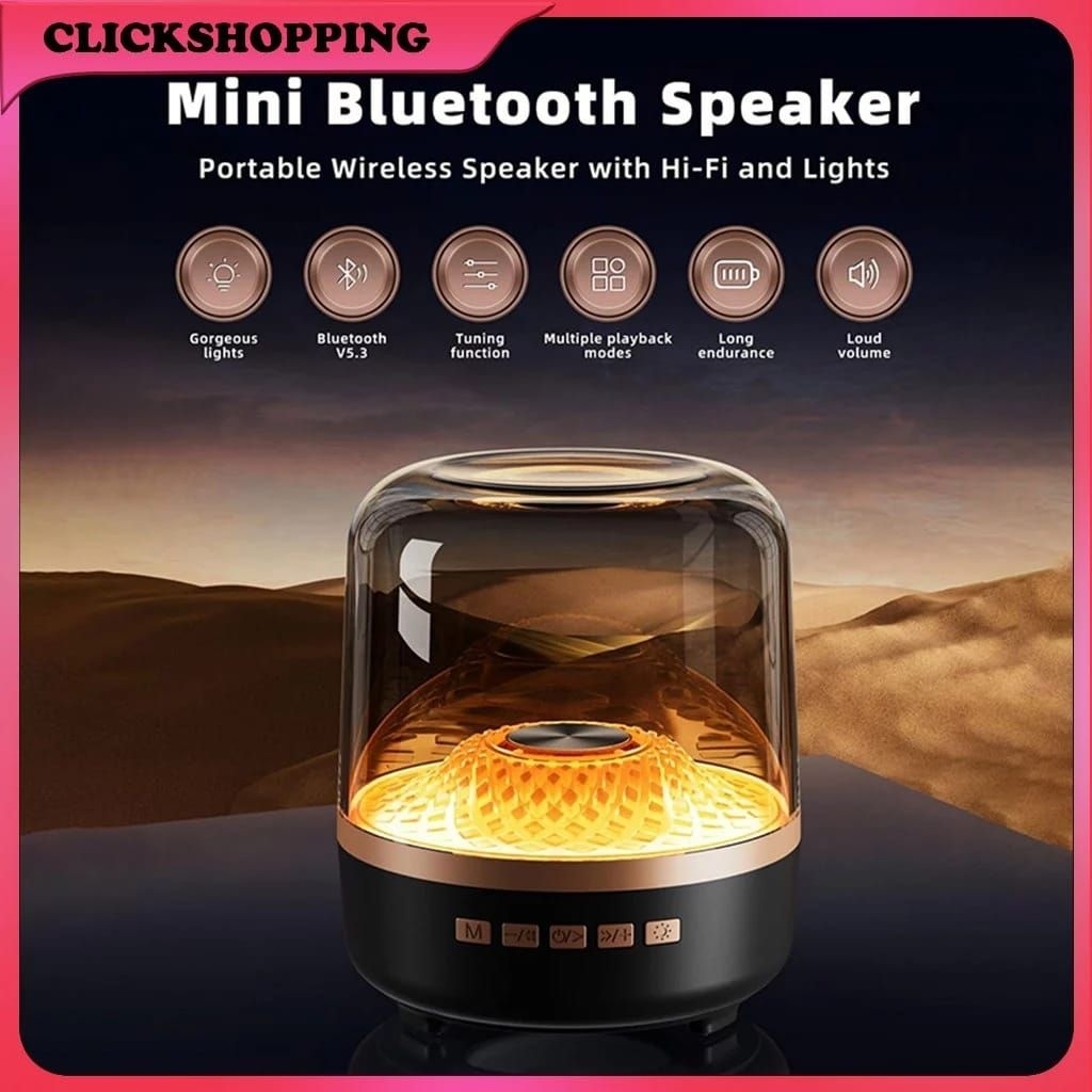 Jual speaker lampu RGB Bluetooth Portable wireless subwoofer | Shopee ...