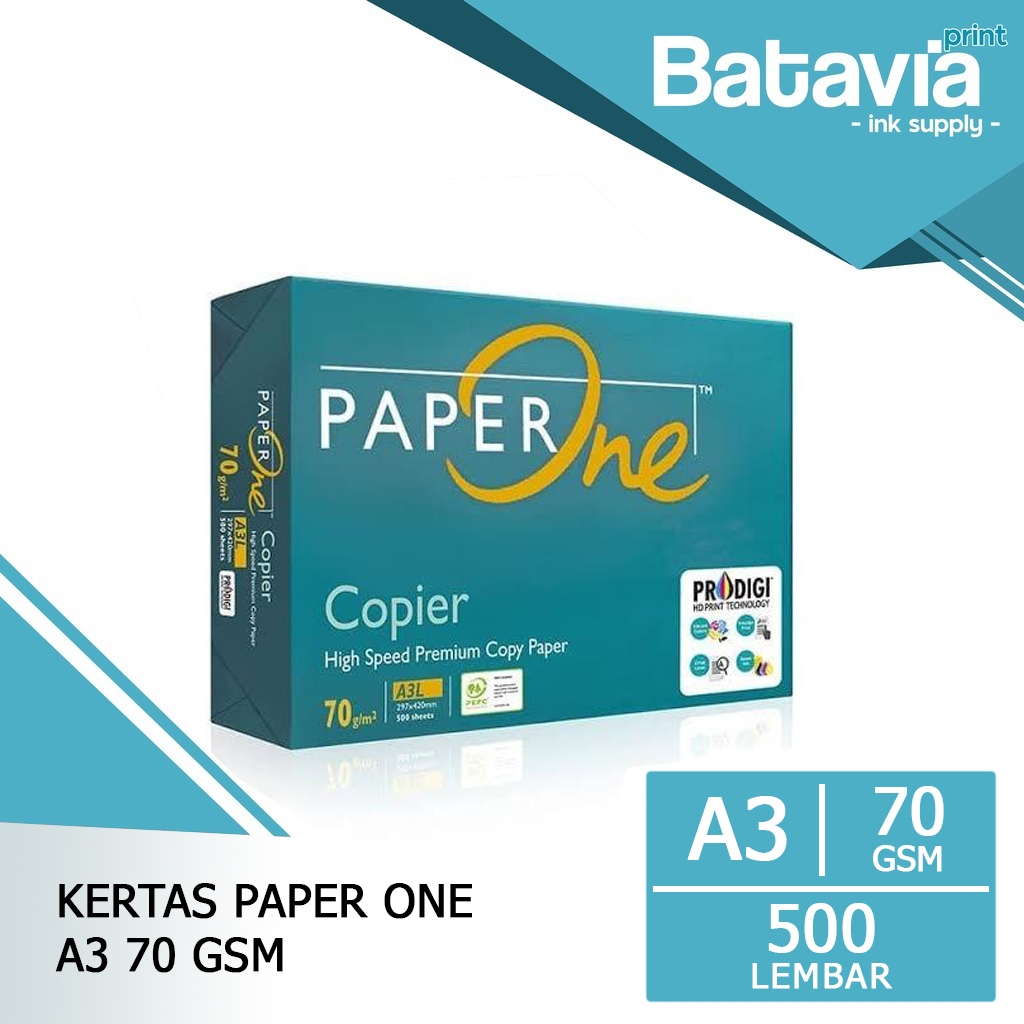 Jual Kertas HVS A3 70 GSM Paper One 1 Rim / 500 Lembar | Shopee Indonesia