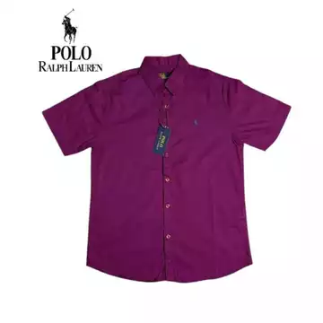 Kemeja Polo Ralph Lauren Pria Lengan Pendek Bordir Slim Fit