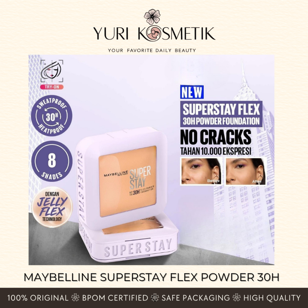 Jual MAYBELLINE Superstay Flex Powder 30H Longwear Powder Foundation ...