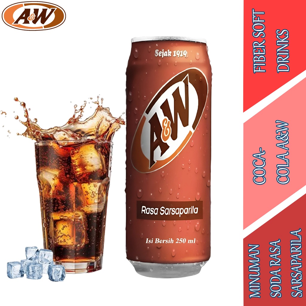 Jual Minuman Soda Berkarbonasi Rasa Sarsaparila - Coca-Cola A&W - Fiber ...