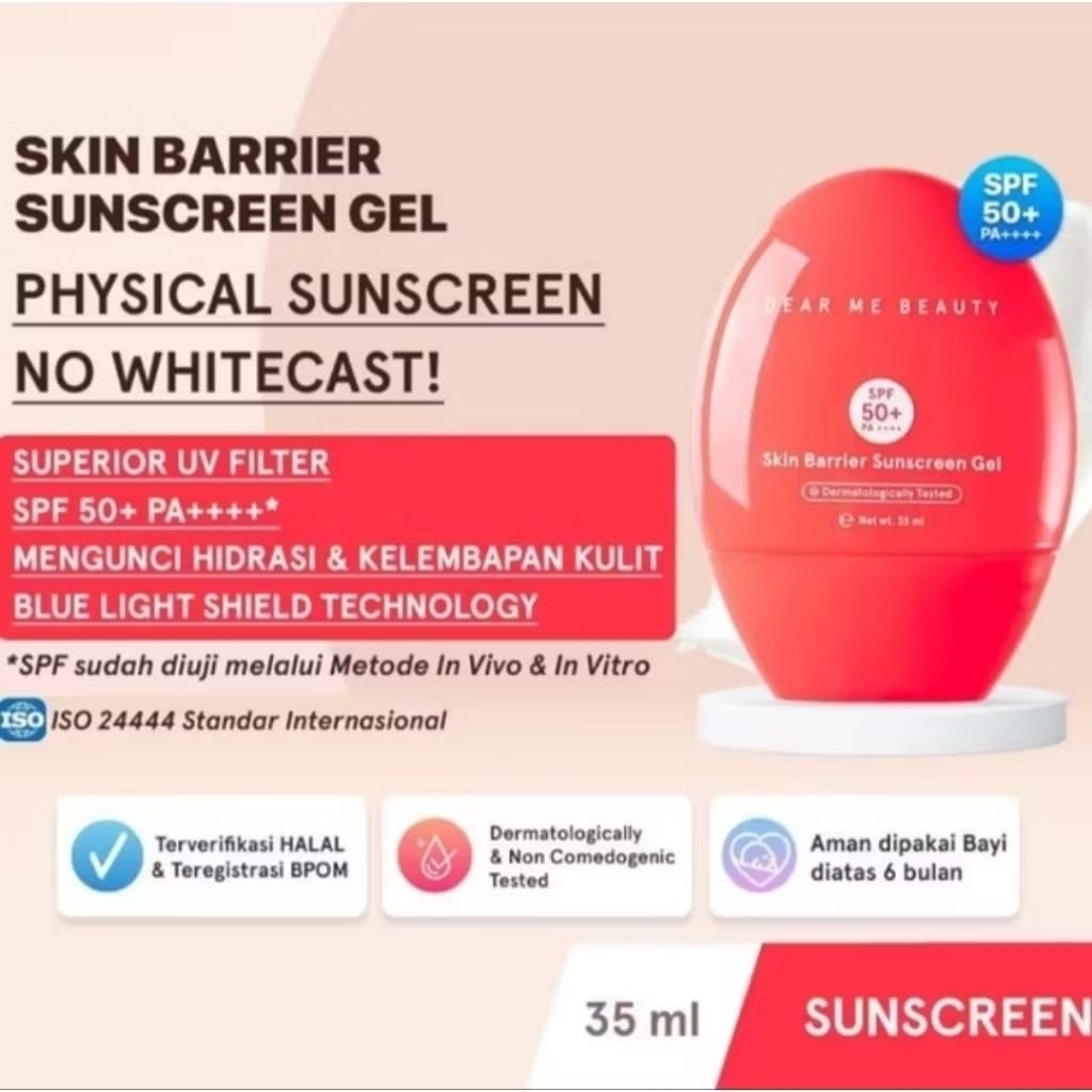 Jual DEAR ME Beauty Phisycal Sunscreen SPF 50 | Shopee Indonesia
