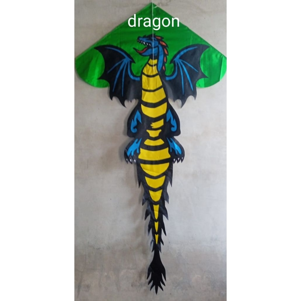 Jual LAYANGAN KAIN PARASUT model naga ukuran besar lebih dari 70cm ...