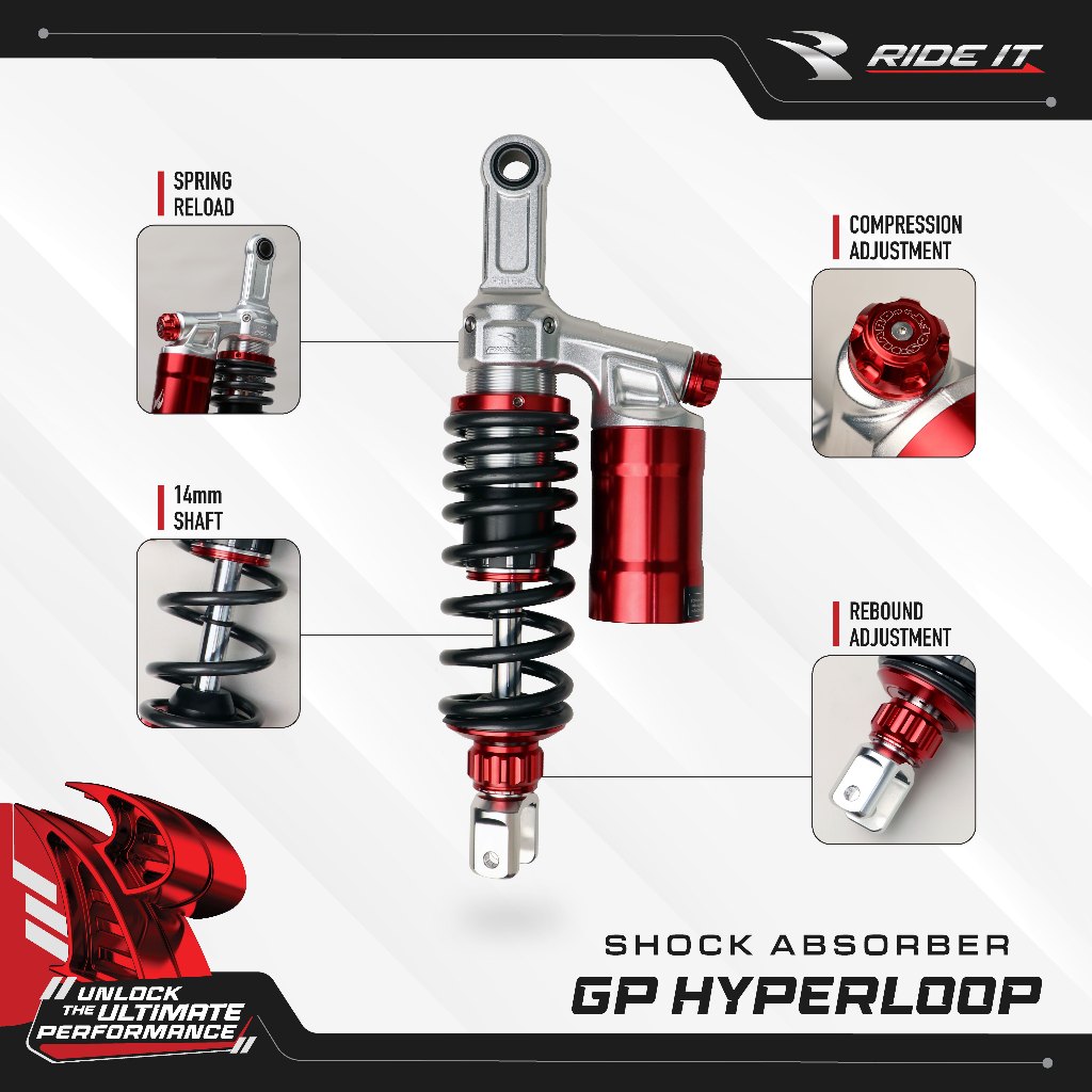 Jual [RIDE IT] SHOCK ABSORBER GP HYPERLOOP/SHOCKBREAKER RIDE IT ...