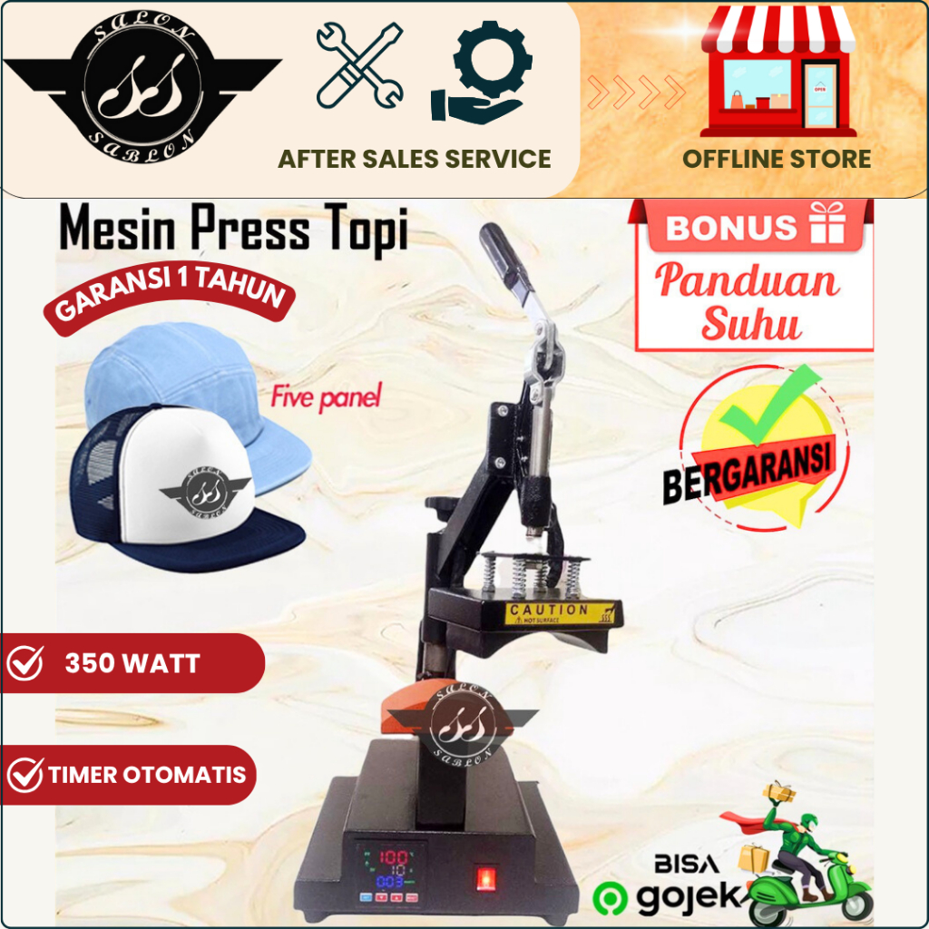 Jual Mesin Press Topi / Heat Press Topi | Sablon DTF , DTG, Sublimasi ...