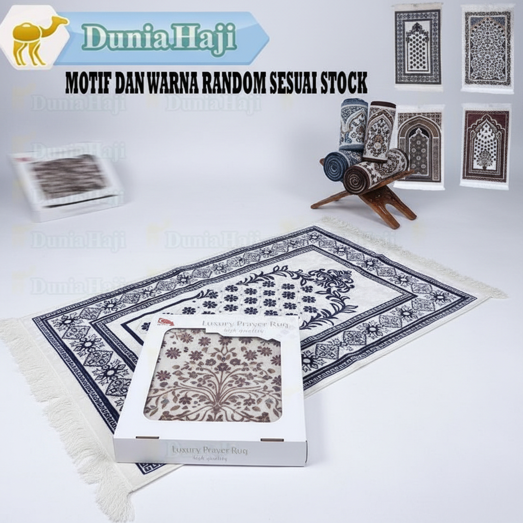 Sajadah Box Luxury Turki Besar Dewasa Tebal Bulu Bludru Seserahan Mahar 70X110CM Turkey Turkiye Souvenir