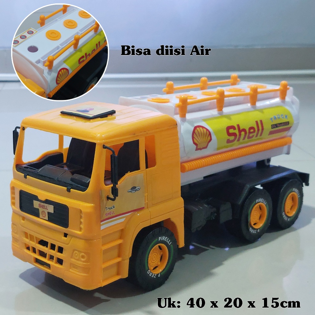 Jual Mainan Truk Tangki Bensin Shell Petronas Roda Friction Bahan Tebal ...