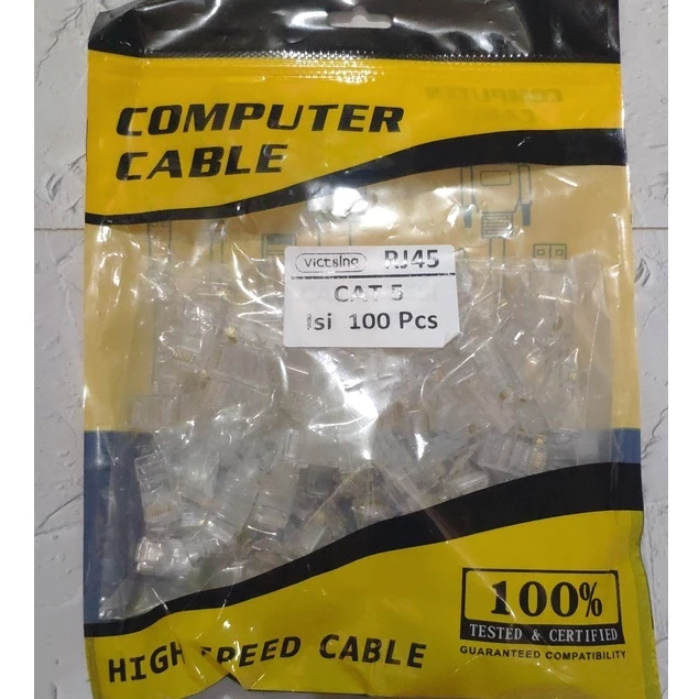 Jual Konektor Victsing RJ 45 Cat 5 (isi 100) | Shopee Indonesia