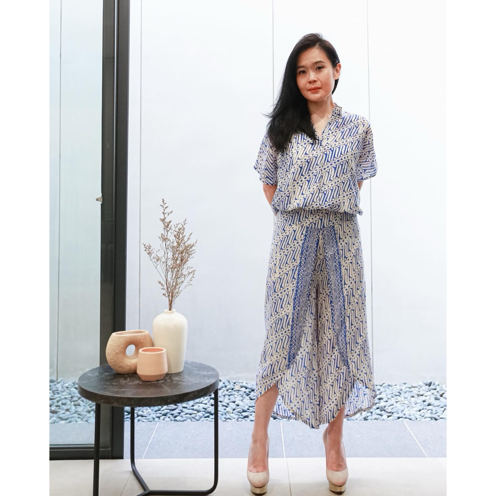 Jual ONE SET CLARA TOP ONE SET BATIK WANITA CLARA SHIRT BATIK KEMEJA ...