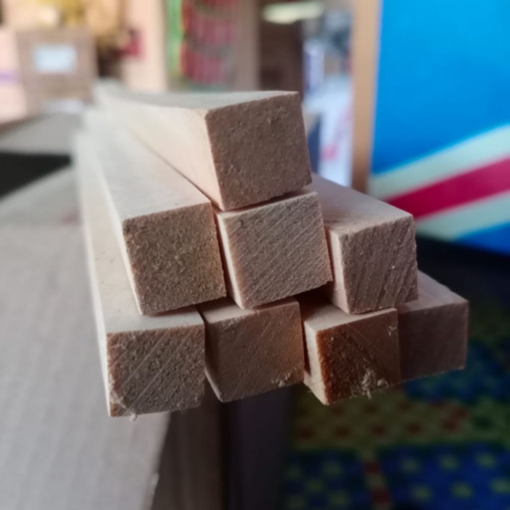 Jual Stik Kayu 1cm x 1cm x 1 meter stik kayu kotak sudah di serut halus ...