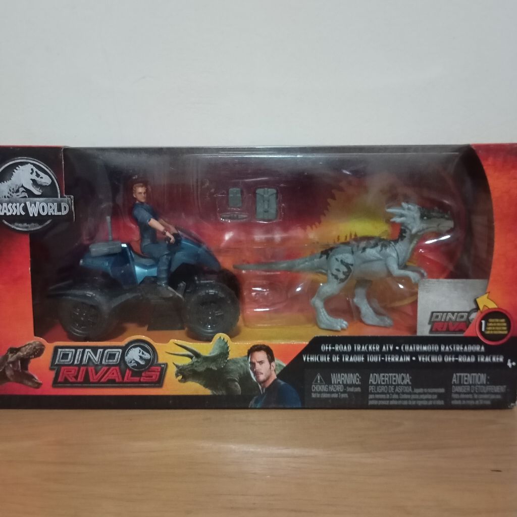 Jual Jurassic World Dino Rivals Blue Off Road Tracker Atv Owen Dracorex ...
