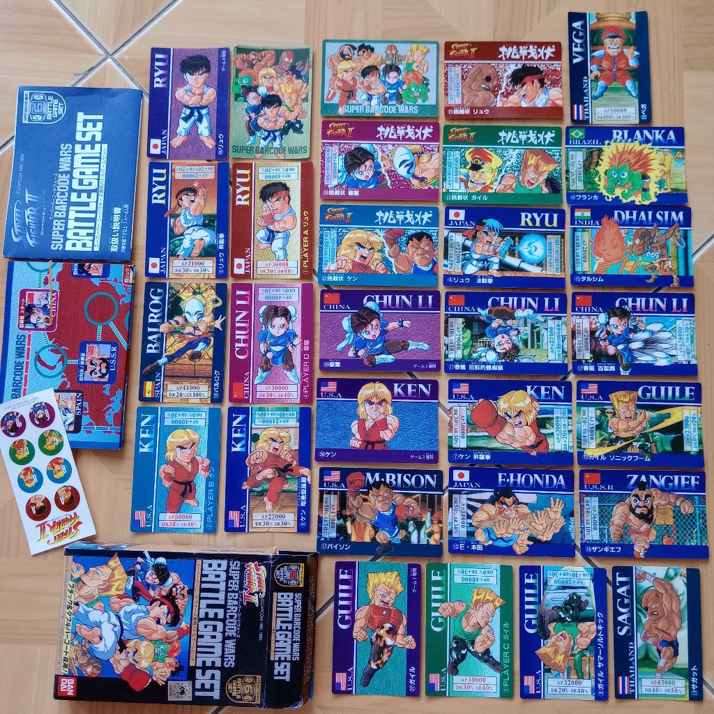 Jual kartu street fighter super barcode wars part ii full set lengkap ...