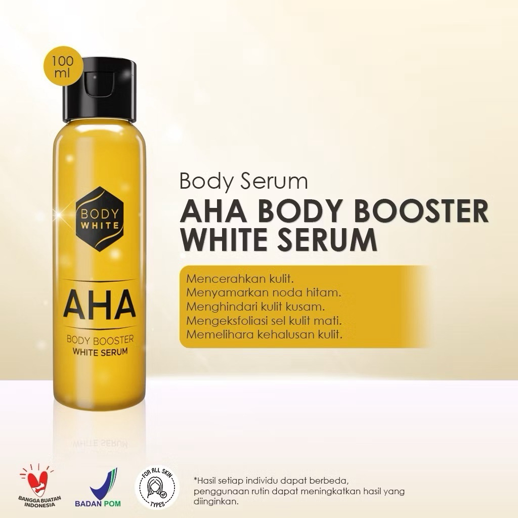 Jual Body white AHA Body booster white serum 50ml 100ml Body white ...